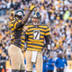 Pittsburgh Steelers quarterback Ben Roethlisberger celebrates with a teammate during Sunday’s 51-34 victory over the Indianapolis Colts. (Photo: Pittsburgh Steelers)